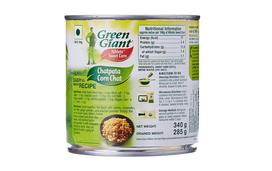 Green Giant Niblets Sweet Corn    Tin  340 grams